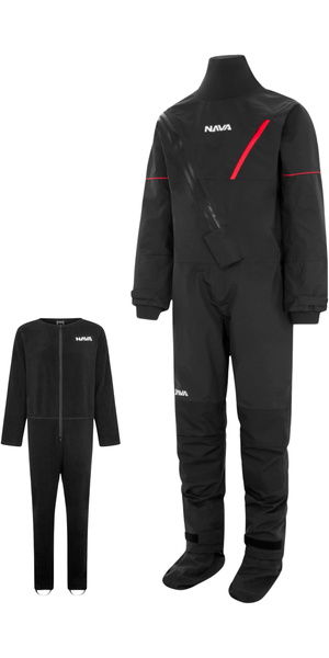 2026 Nava Performance Club Front Zip Traje Seco Y Club Fleece Traje Interior NAVADSAUSB - Black